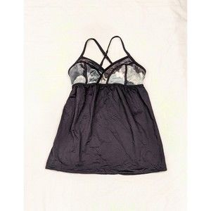 Lululemon Adjustable Strap Tank Top Baby Doll Cross Back Gray Size Small